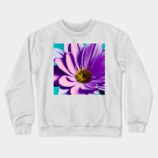 Large Purple Flower Crewneck Sweatshirt